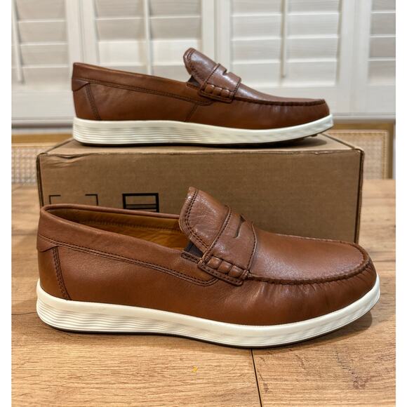 Ecco Men's S Lite Moc Penny Loafer Cognac Size 43 EU 9/9.5 US NWOB Elegant Comfy - Picture 2 of 11